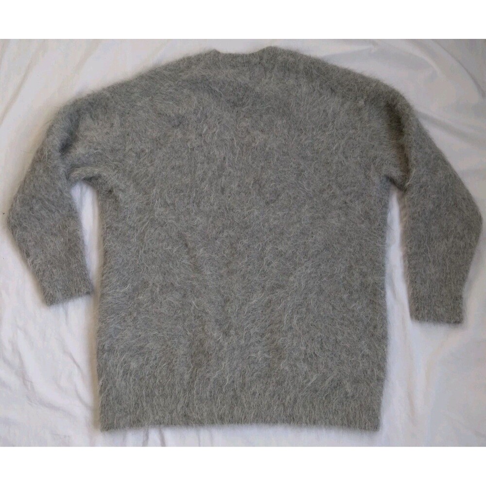 J. Crew Alpaca Blend Cardigan Gray Oversized Preppy Cabincore Women's Size L - Picture 12 of 16